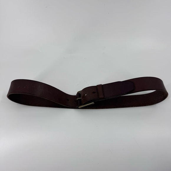 Timberland Genuine Leather Belt with gold Buckle - Brown Size 36 - Picture 6 of 7